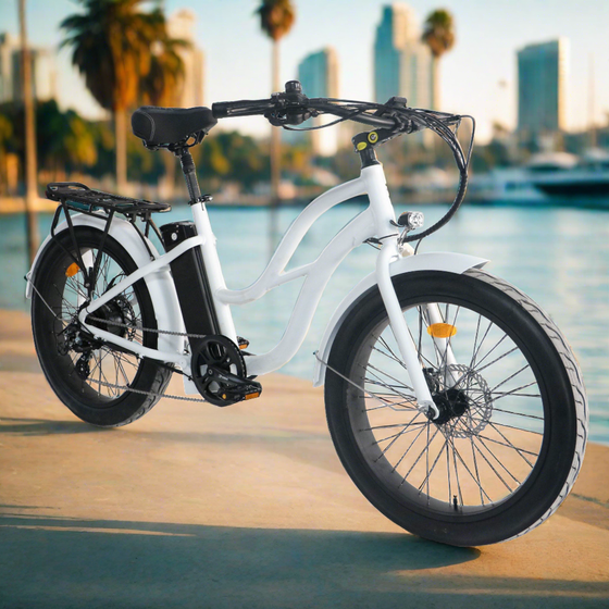 Island Breeze - Step Thru 24x3 - 52v Beach Cruiser Electric Bike